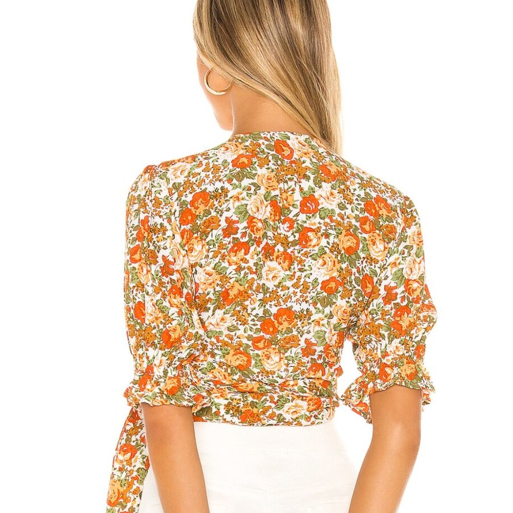 NWOT FAITHFULL - Mali Wrap Top - Le Rose - Picture 3 of 7